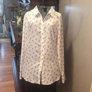 Ann Taylor Owl Blouse